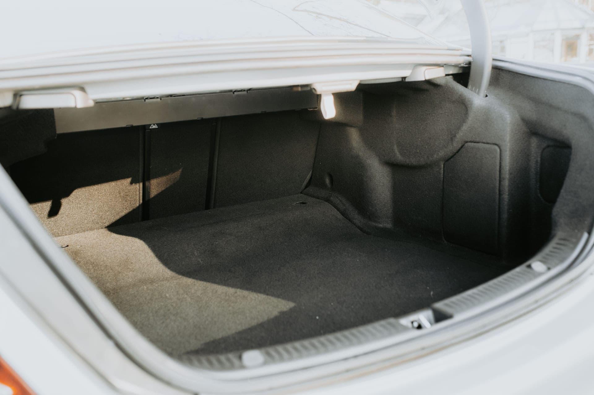 The open cargo area of a car - a stand-in for the WeatherTech Cargo Liner, not a photograph of this model
